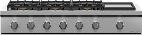 Fisher & Paykel - 48 in. Wide 6 Burner Professioanl  Built-in Natural Gas Cooktop - Stainless Steel