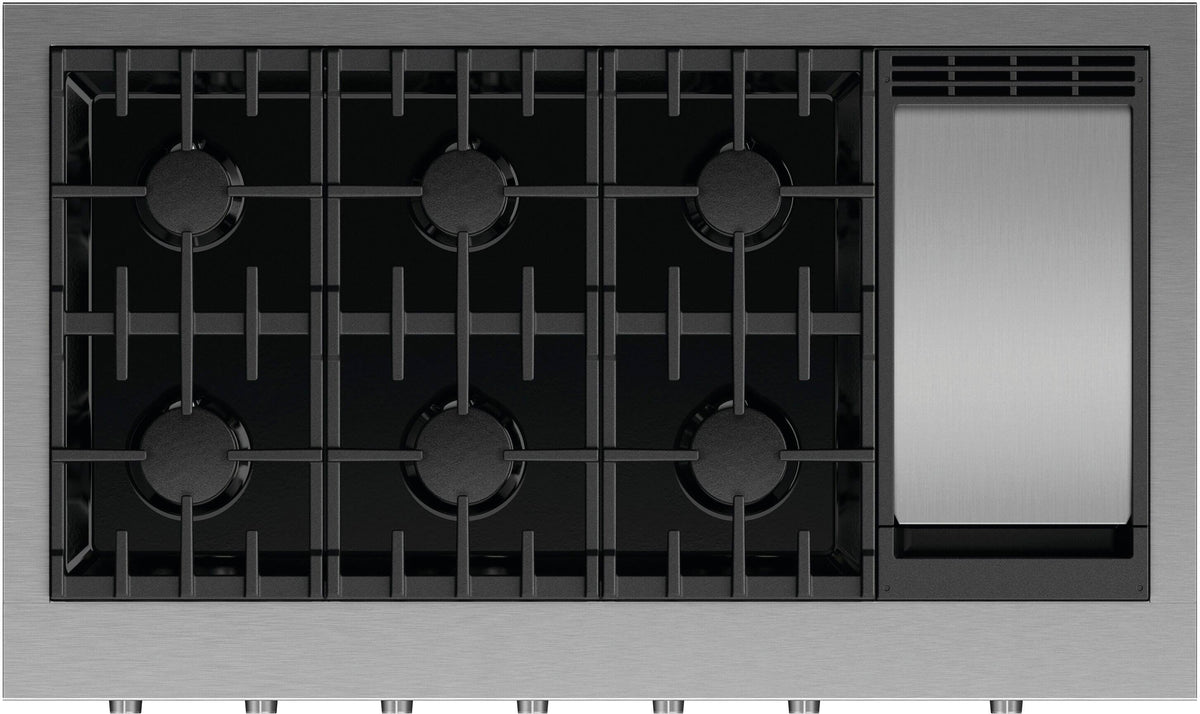 Fisher & Paykel - 48 in. Wide 6 Burner Professioanl  Built-in Natural Gas Cooktop - Stainless Steel