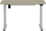 Steelcase - AMQ Sit-to-Stand Desk - White Base Light Oak Top