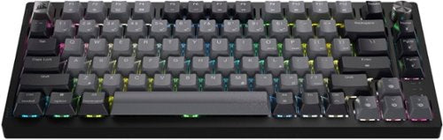 CORSAIR - K65 PLUS RGB 75% Wireless Mechanical Pre-Lubricated MLX Red Linear Switch Gaming Keyboard with Hot-Swappable Switches - Black/Gray