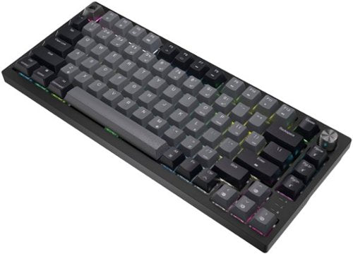 CORSAIR - K65 PLUS RGB 75% Wireless Mechanical Pre-Lubricated MLX Red Linear Switch Gaming Keyboard with Hot-Swappable Switches - Black/Gray