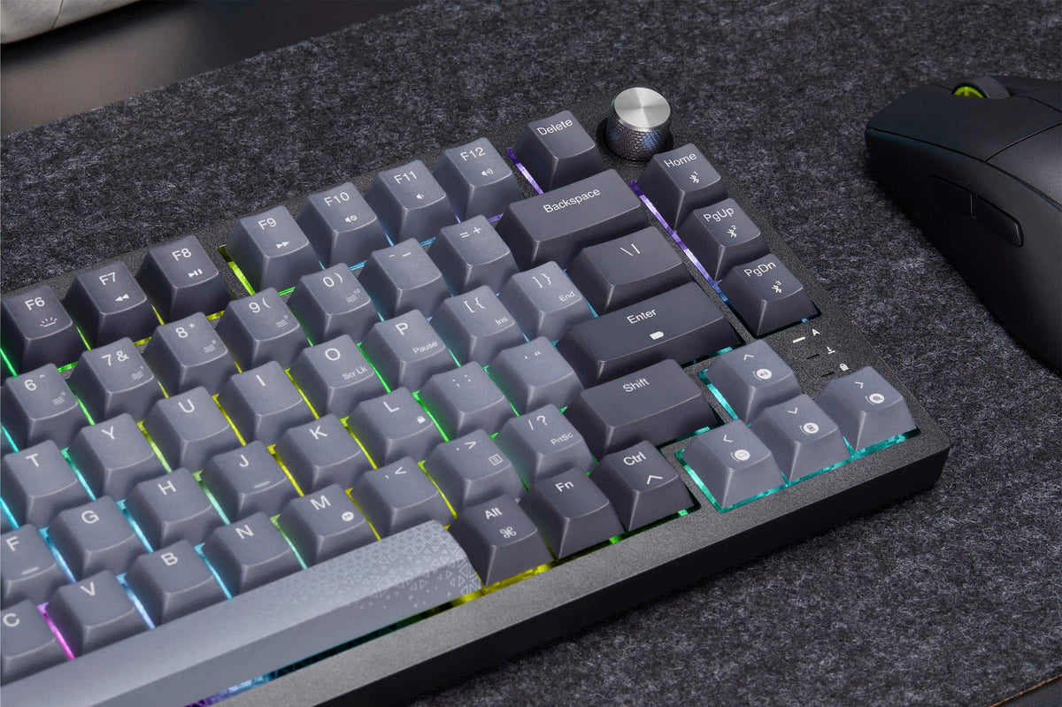 CORSAIR - K65 PLUS RGB 75% Wireless Mechanical Pre-Lubricated MLX Red Linear Switch Gaming Keyboard with Hot-Swappable Switches - Black/Gray