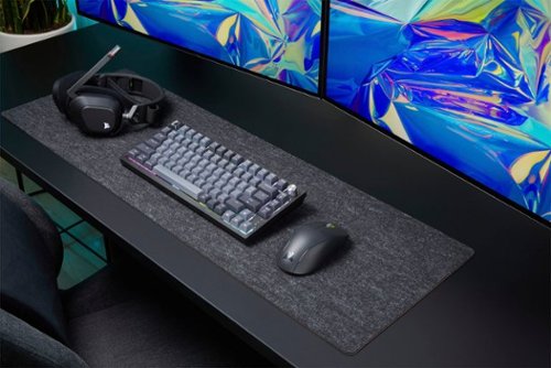 CORSAIR - K65 PLUS RGB 75% Wireless Mechanical Pre-Lubricated MLX Red Linear Switch Gaming Keyboard with Hot-Swappable Switches - Black/Gray