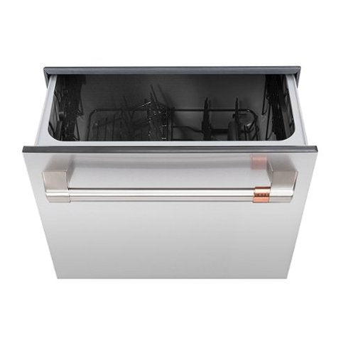 Café - Energy Star Certified Smart Single Drawer Dishwasher with 6 Wash Cycles, Water Leak Sensor, and Knock to Pause Feature - Stainless Steel