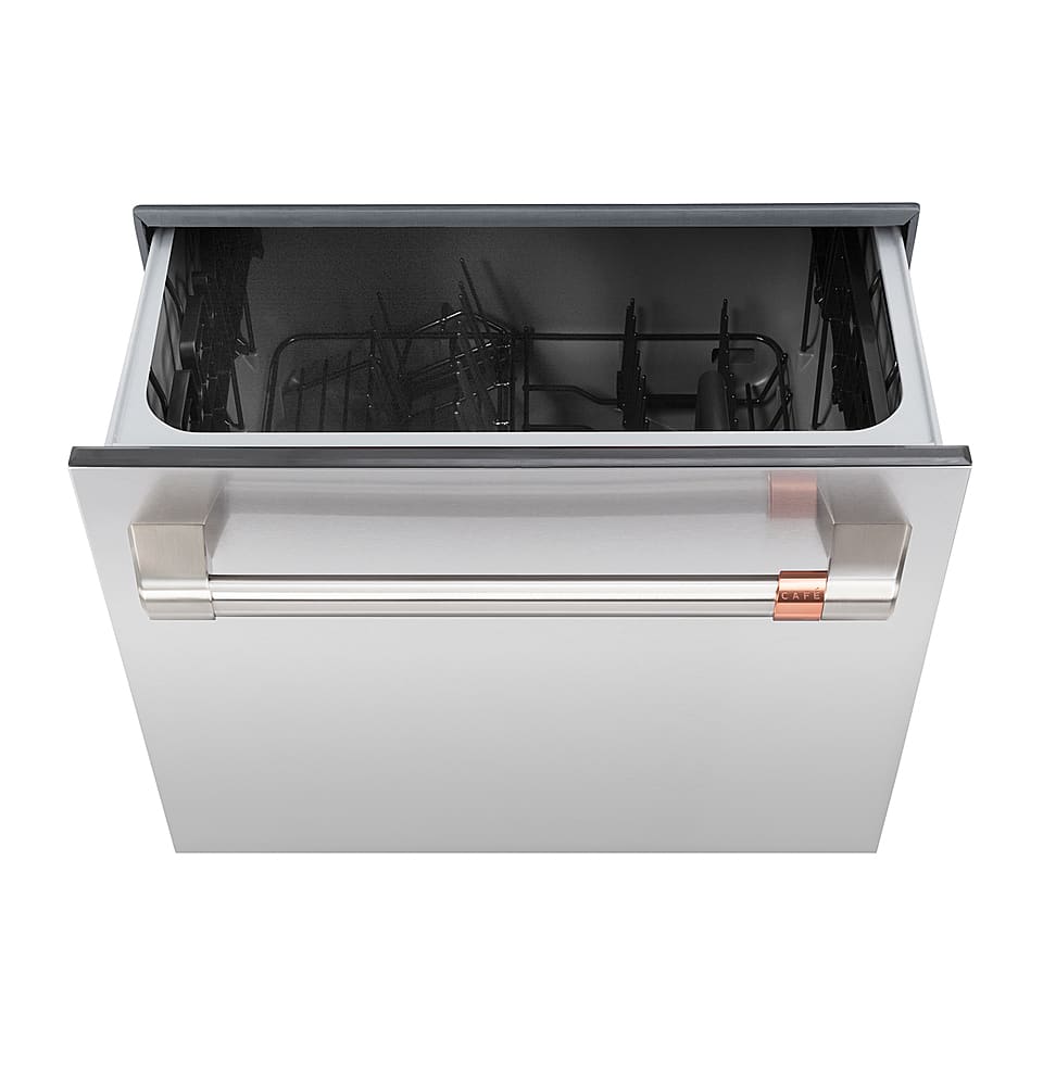Café - Energy Star Certified Smart Single Drawer Dishwasher with 6 Wash Cycles, Water Leak Sensor, and Knock to Pause Feature - Stainless Steel