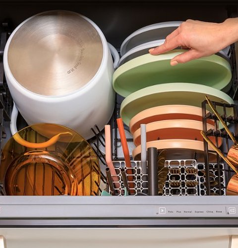 Café - Energy Star Certified Smart Single Drawer Dishwasher with 6 Wash Cycles, Water Leak Sensor, and Knock to Pause Feature - Stainless Steel