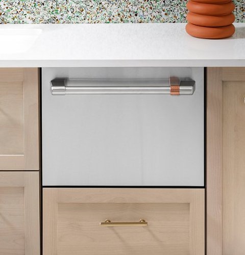 Café - Energy Star Certified Smart Single Drawer Dishwasher with 6 Wash Cycles, Water Leak Sensor, and Knock to Pause Feature - Stainless Steel