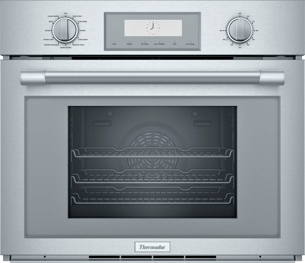 Thermador - Professional Series 30" 2.8 Cu. Ft. Built-In Single Electric Smart Wall Oven with Steam and True Convection - Stainless Steel