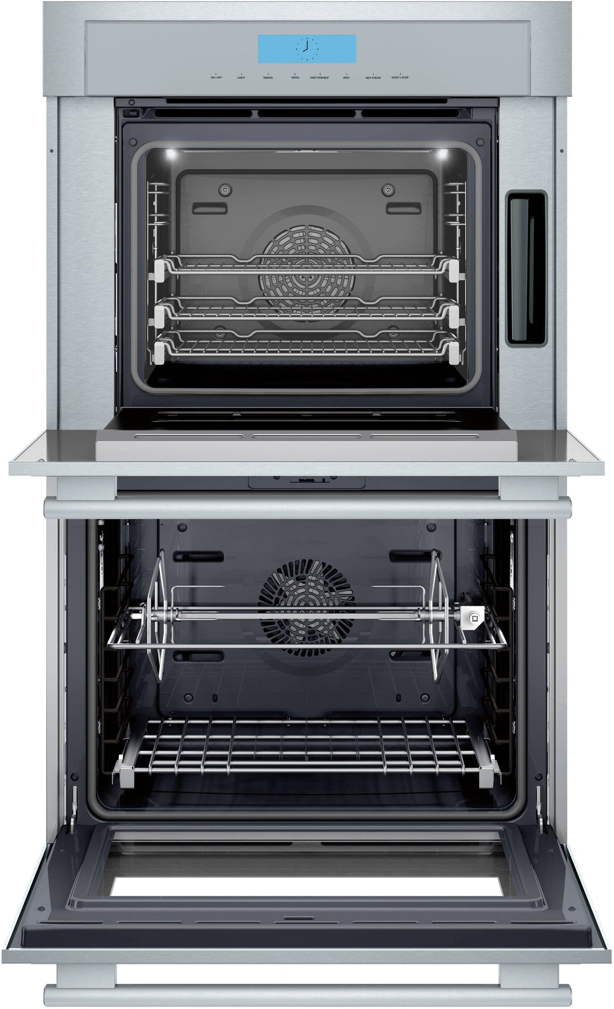 Thermador - Masterpiece Series 30" Built-In Double Electric Smart Wall Oven with True Convection and Steam - Stainless Steel