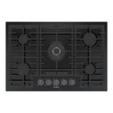 Bosch - 800 Series 30" Built-In Gas Cooktop with 5 burners with FlameSelect and LP Conversion - Black Stainless Steel
