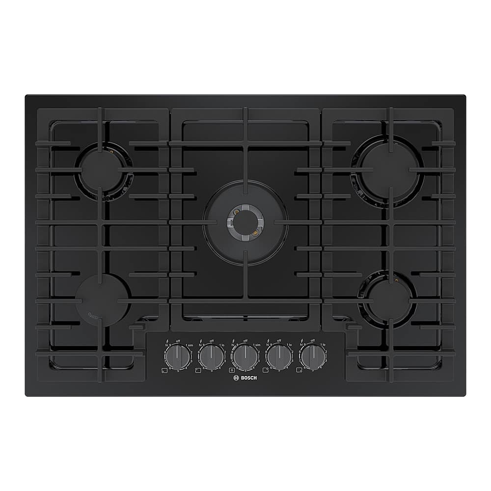 Bosch - 800 Series 30" Built-In Gas Cooktop with 5 burners with FlameSelect and LP Conversion - Black Stainless Steel