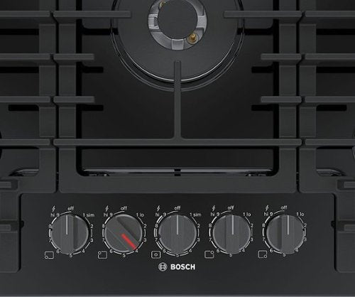 Bosch - 800 Series 30" Built-In Gas Cooktop with 5 burners with FlameSelect and LP Conversion - Black Stainless Steel