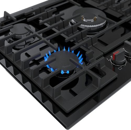 Bosch - 800 Series 30" Built-In Gas Cooktop with 5 burners with FlameSelect and LP Conversion - Black Stainless Steel