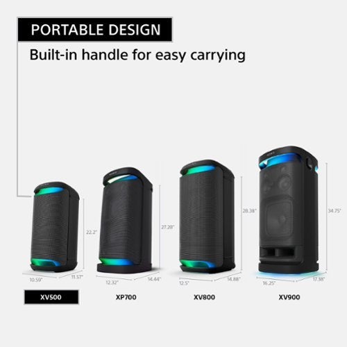 Sony - XV500 X-Series Wireless Party Speaker - Black
