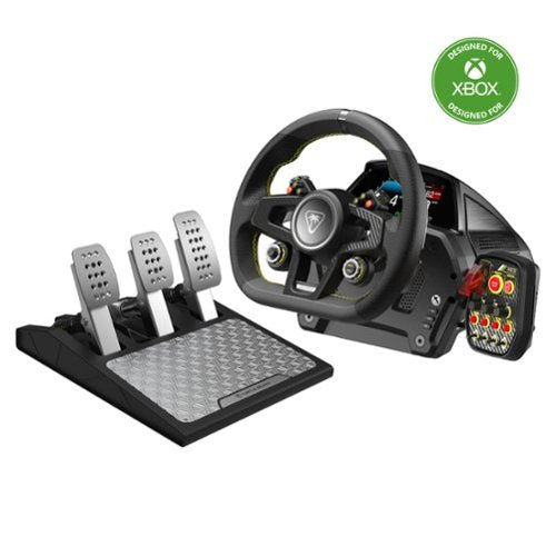 Turtle Beach - VelocityOne Race Wheel & Pedal System for Xbox Series X|S, Windows PCs – Force Feedback, & Three Pedals - Black
