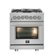 Forno Appliances - 30 in. Wide 5 Burner Massimo 4.32 Cu. Ft. Freestanding Dual Fuel Range - Stainless Steel