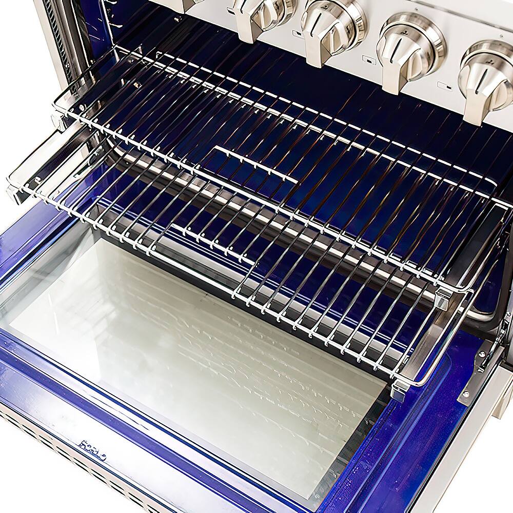 Forno Appliances - 30 in. Wide 5 Burner Massimo 4.32 Cu. Ft. Freestanding Dual Fuel Range - Stainless Steel