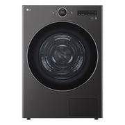 LG - 7.8 Cu. Ft. Stackable Smart Electric Dryer with Ventless Heat Pump Technology - Black Steel