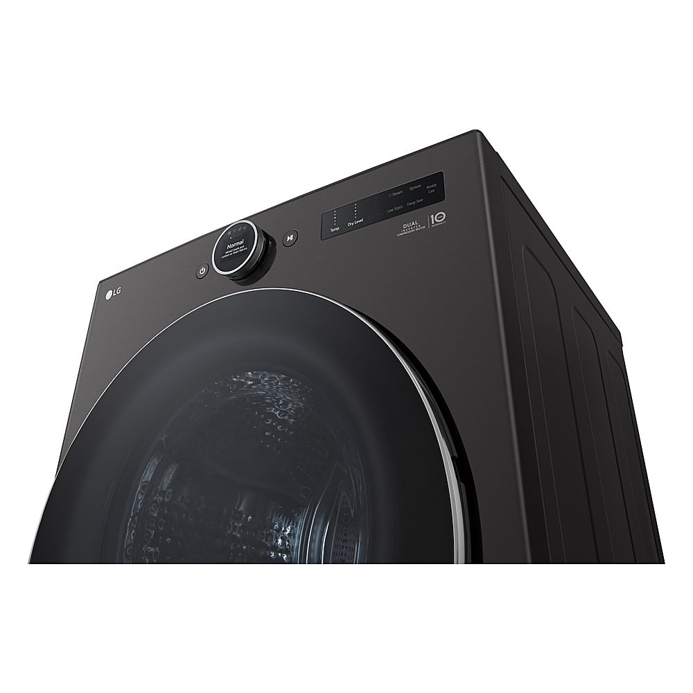 LG - 7.8 Cu. Ft. Stackable Smart Electric Dryer with Ventless Heat Pump Technology - Black Steel