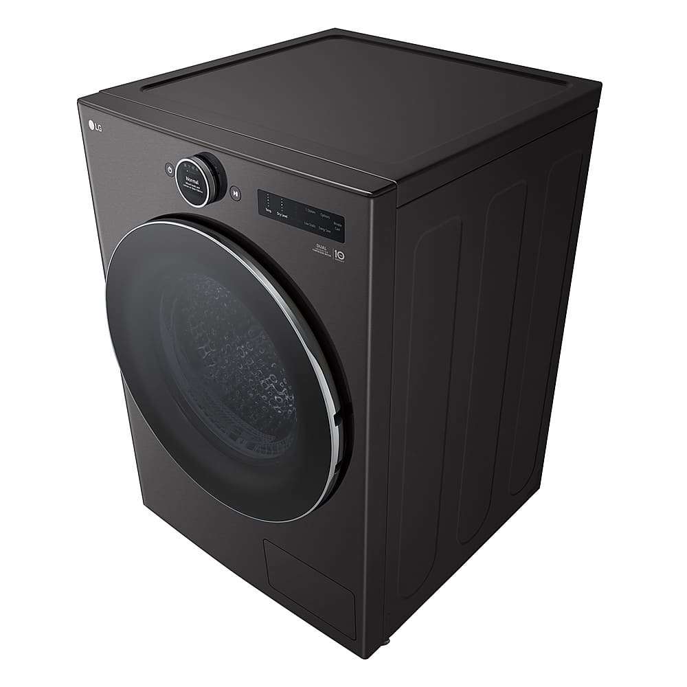LG - 7.8 Cu. Ft. Stackable Smart Electric Dryer with Ventless Heat Pump Technology - Black Steel