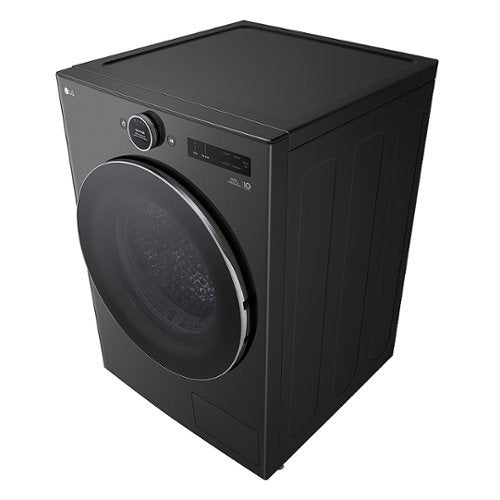LG - 7.8 Cu. Ft. Stackable Smart Electric Dryer with Ventless Heat Pump Technology - Black Steel