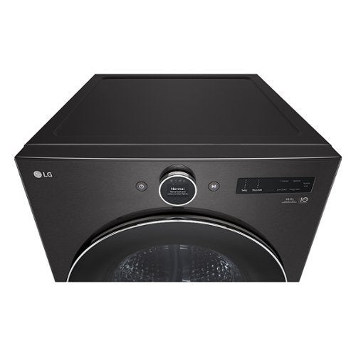 LG - 7.8 Cu. Ft. Stackable Smart Electric Dryer with Ventless Heat Pump Technology - Black Steel