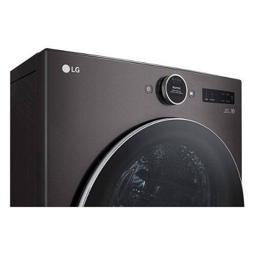 LG - 7.8 Cu. Ft. Stackable Smart Electric Dryer with Ventless Heat Pump Technology - Black Steel