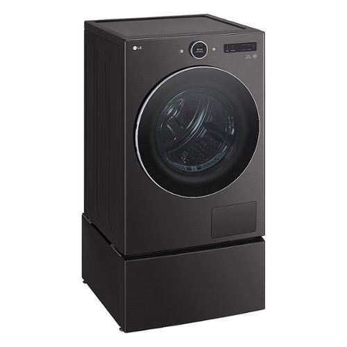 LG - 7.8 Cu. Ft. Stackable Smart Electric Dryer with Ventless Heat Pump Technology - Black Steel