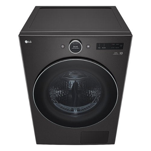 LG - 7.8 Cu. Ft. Stackable Smart Electric Dryer with Ventless Heat Pump Technology - Black Steel