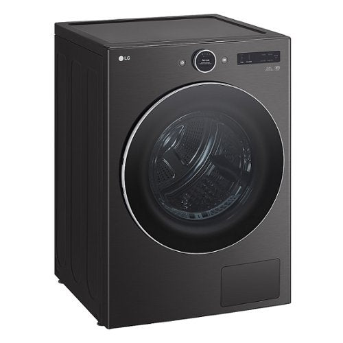 LG - 7.8 Cu. Ft. Stackable Smart Electric Dryer with Ventless Heat Pump Technology - Black Steel