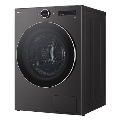 LG - 7.8 Cu. Ft. Stackable Smart Electric Dryer with Ventless Heat Pump Technology - Black Steel
