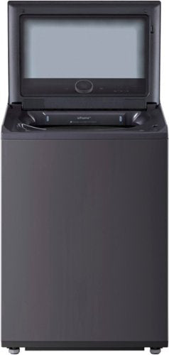 LG - 5.5 Cu. Ft. High Efficiency Smart Top Load Washer with EasyUnload - Matte Black