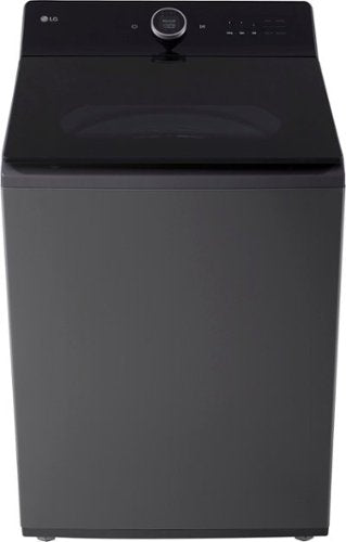 LG - 5.5 Cu. Ft. High Efficiency Smart Top Load Washer with EasyUnload - Matte Black