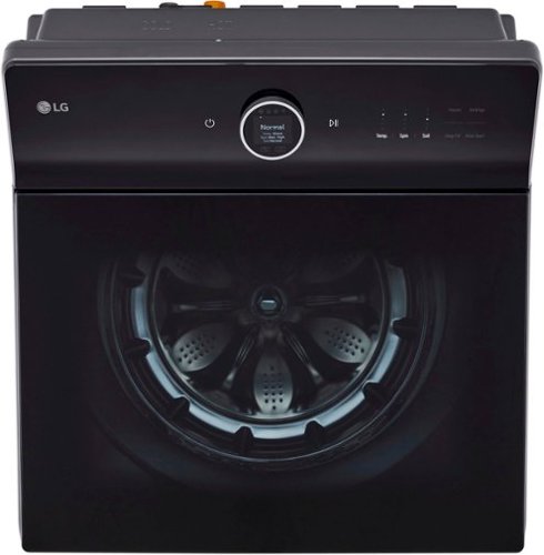 LG - 5.5 Cu. Ft. High Efficiency Smart Top Load Washer with EasyUnload - Matte Black