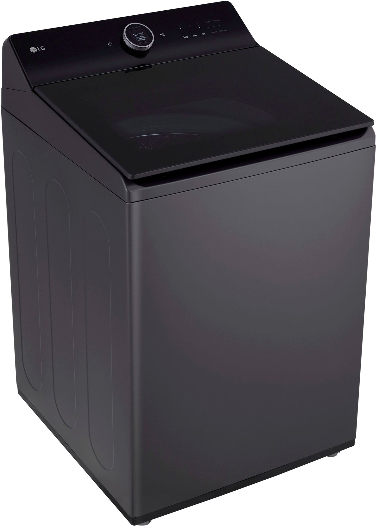 LG - 5.5 Cu. Ft. High Efficiency Smart Top Load Washer with EasyUnload - Matte Black