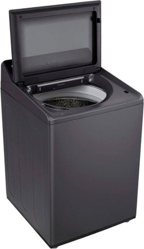 LG - 5.5 Cu. Ft. High Efficiency Smart Top Load Washer with EasyUnload - Matte Black
