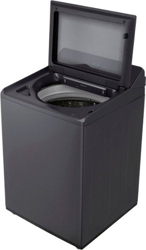 LG - 5.5 Cu. Ft. High Efficiency Smart Top Load Washer with EasyUnload - Matte Black