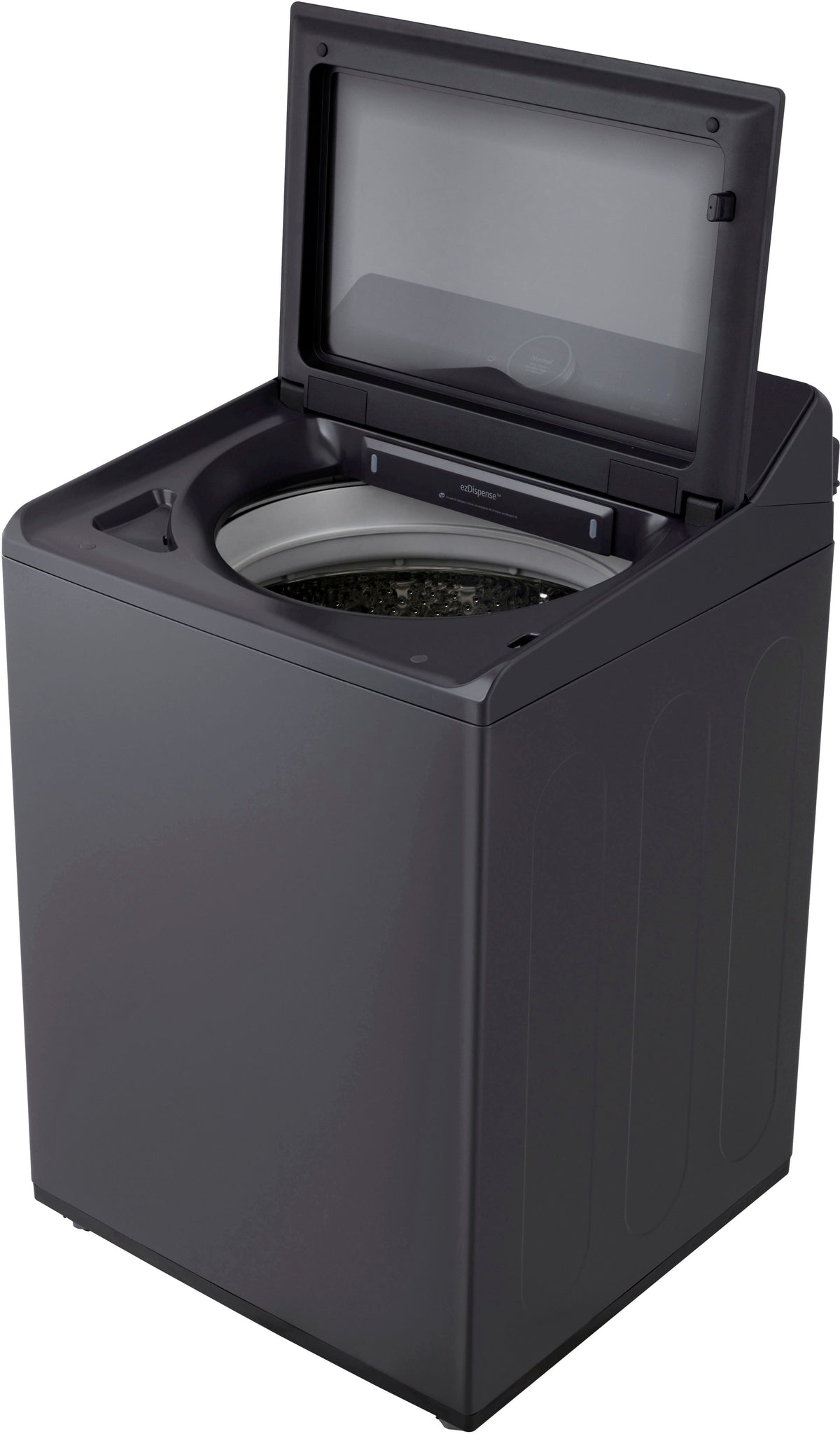 LG - 5.5 Cu. Ft. High Efficiency Smart Top Load Washer with EasyUnload - Matte Black