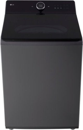 LG - 5.5 Cu. Ft. High Efficiency Smart Top Load Washer with EasyUnload - Matte Black