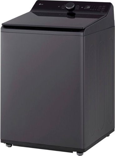 LG - 5.5 Cu. Ft. High Efficiency Smart Top Load Washer with EasyUnload - Matte Black