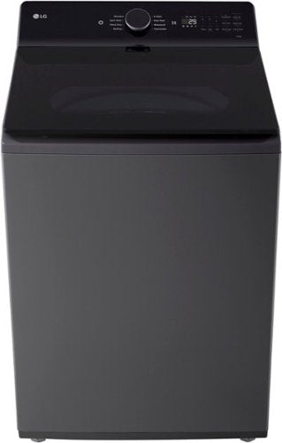 LG - 5.5 Cu. Ft. High Efficiency Smart Top Load Washer with EasyUnload - Matte Black