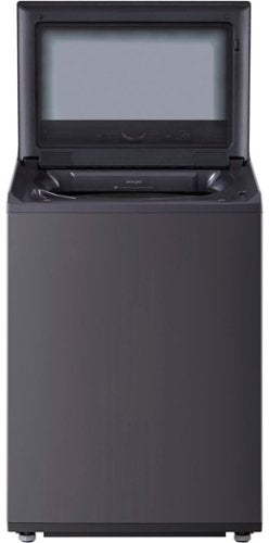 LG - 5.5 Cu. Ft. High Efficiency Smart Top Load Washer with EasyUnload - Matte Black