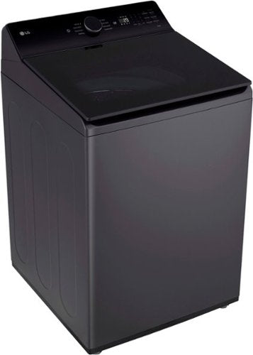 LG - 5.5 Cu. Ft. High Efficiency Smart Top Load Washer with EasyUnload - Matte Black
