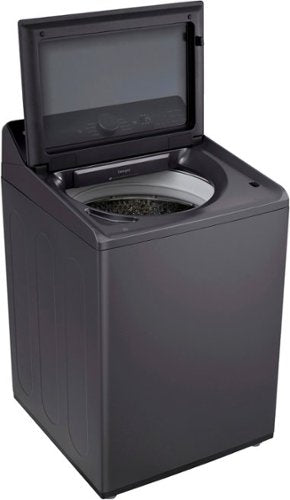 LG - 5.5 Cu. Ft. High Efficiency Smart Top Load Washer with EasyUnload - Matte Black