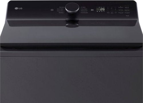 LG - 5.5 Cu. Ft. High Efficiency Smart Top Load Washer with EasyUnload - Matte Black