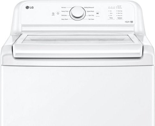 LG - 4.3 Cu. Ft. High-Efficiency Top Load Washer with SlamProof Glass Lid - White