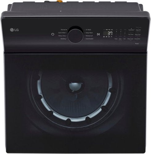 LG - 5.3 Cu. Ft. High Efficiency Smart Top Load Washer with TurboWash3D Technology - Matte Black