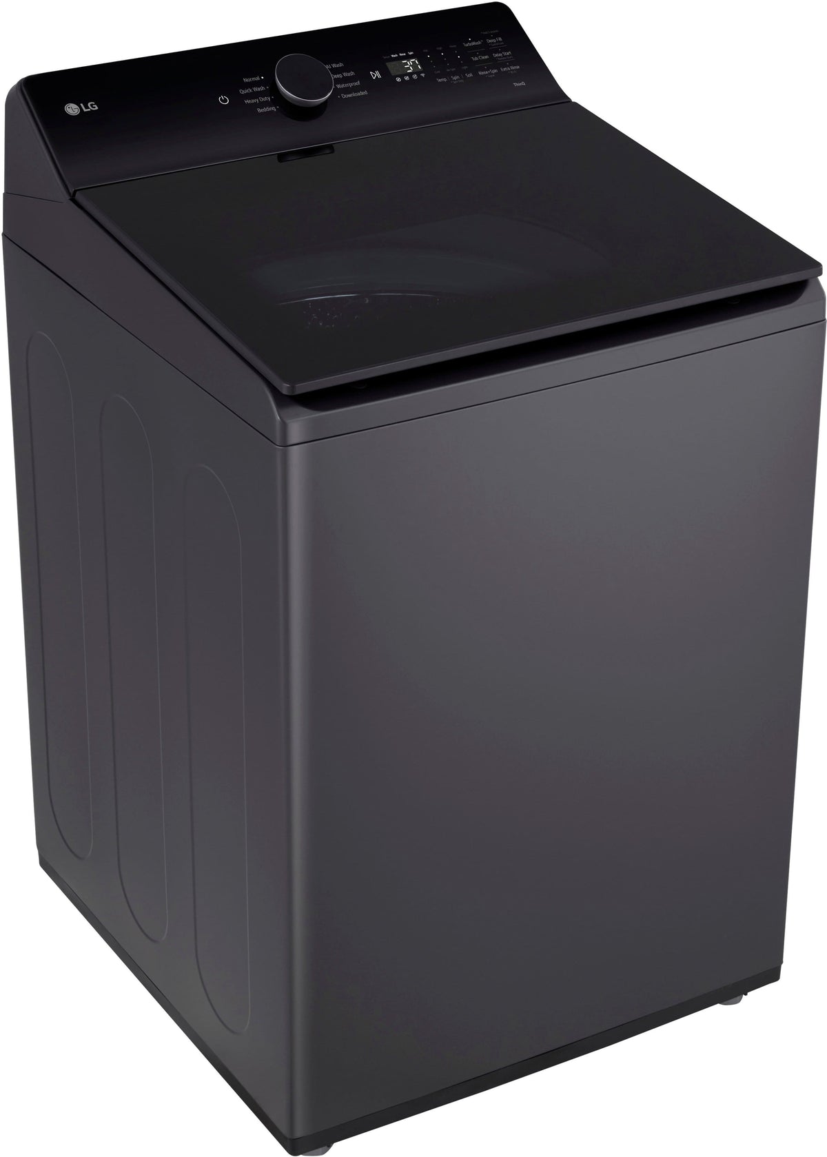 LG - 5.3 Cu. Ft. High Efficiency Smart Top Load Washer with TurboWash3D Technology - Matte Black