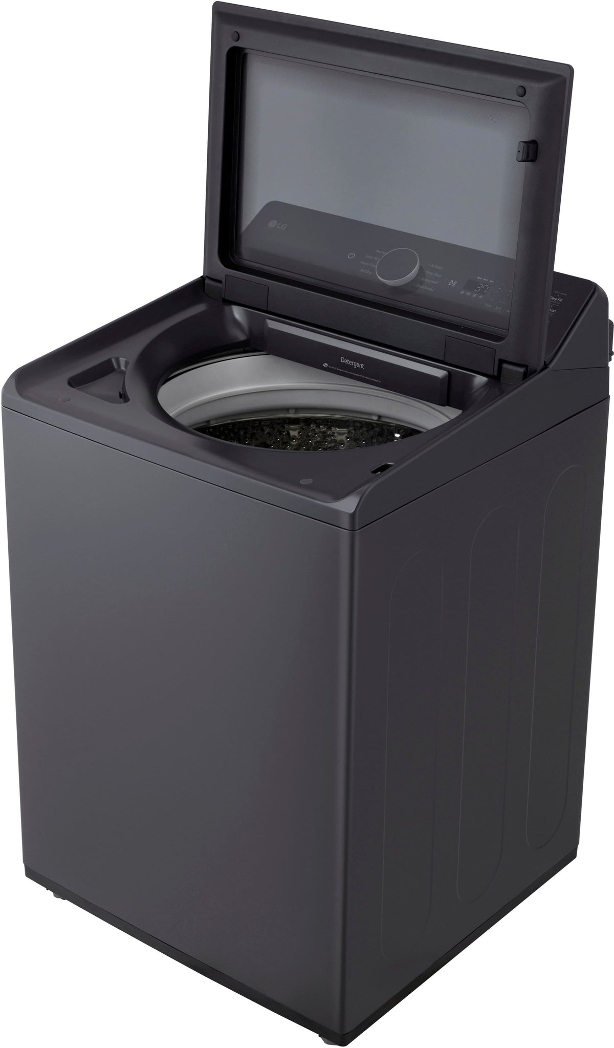 LG - 5.3 Cu. Ft. High Efficiency Smart Top Load Washer with TurboWash3D Technology - Matte Black