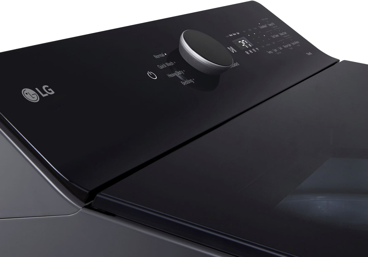 LG - 5.3 Cu. Ft. High Efficiency Smart Top Load Washer with TurboWash3D Technology - Matte Black
